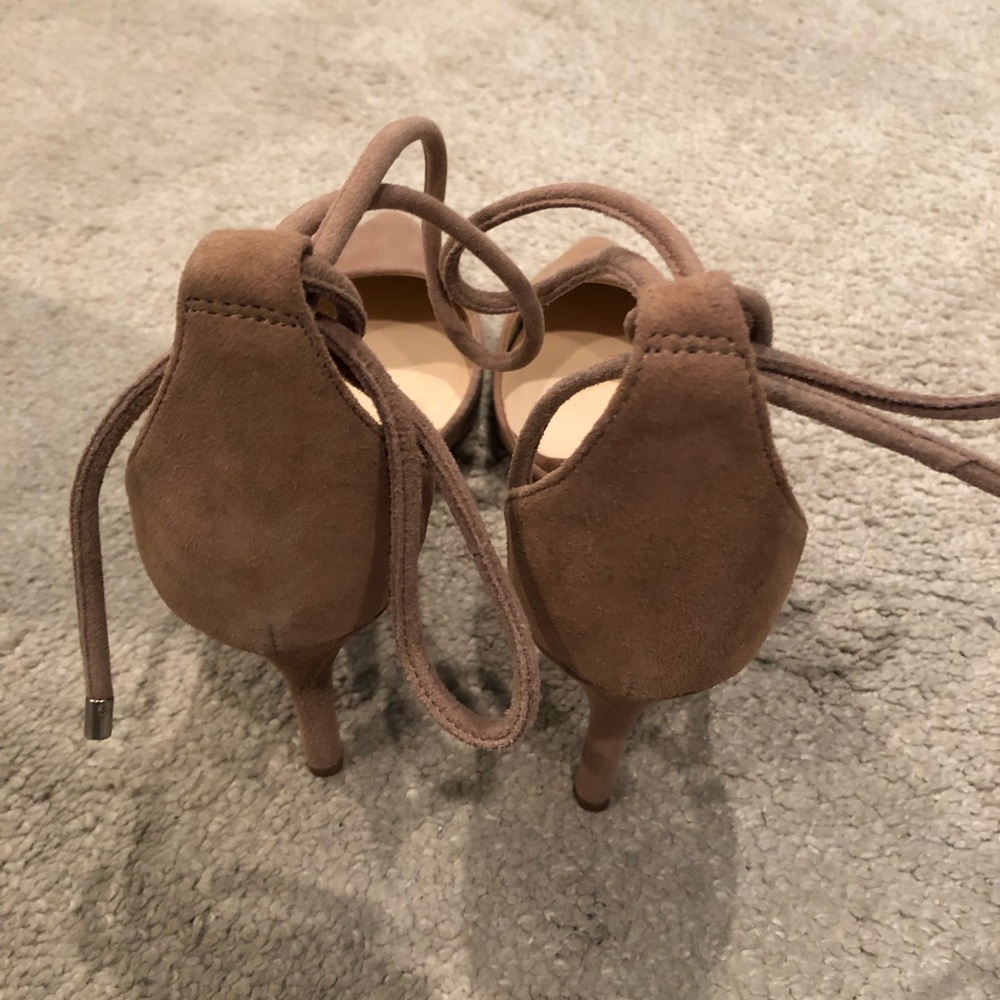 Nine West Ankle Tie Nude / Neutral Pumps / heels - Picture 6 of 9